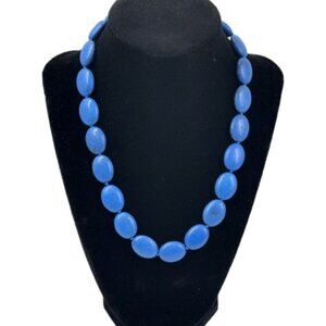Blue Howlite Beaded Stone Necklace